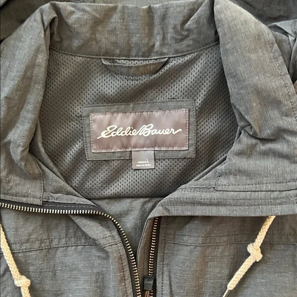 Eddie Bauer Women's Charcoal Hooded Vest, L - Picture 3 of 12